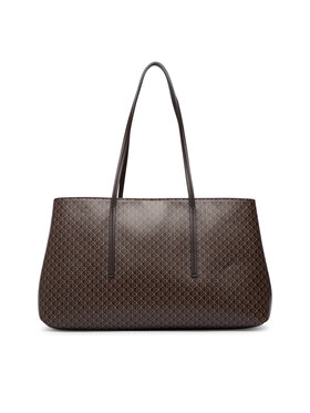 Calvin Klein Rankinė Calvin Klein Emblem Aop Medium Work Tote LV04F3786G Tamsiai ruda