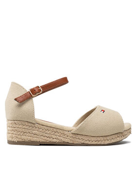 Tommy Hilfiger Espadrilky Tommy Hilfiger Rope Wedge Sandal T3A7-32185-0048 M Béžová