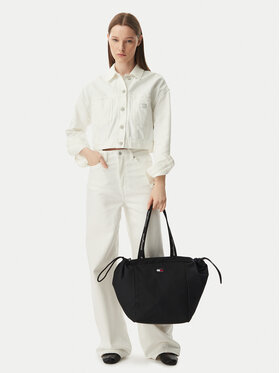 Tommy Jeans Handtasche Tommy Jeans Tjw Ess Daily Tote AW0AW18771 Schwarz