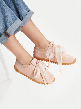 Calvin Klein Сникърси Calvin Klein Low Profile Run Mg Sue Db Laces HW0HW03150 Светлорозов