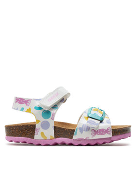 Geox Sandały Geox B Sandal Chalki Girl B922RA 000HH C0653 M Biały