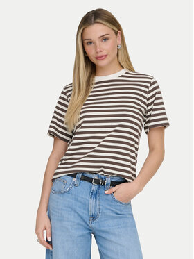 ONLY ONLY Camiseta Livina 15272227 Marrón Regular Fit