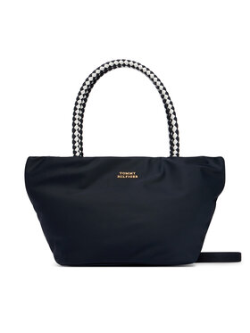 Tommy Hilfiger Ročna torba Tommy Hilfiger Th Marina Bucket Nylon AW0AW18831 Mornarsko modra