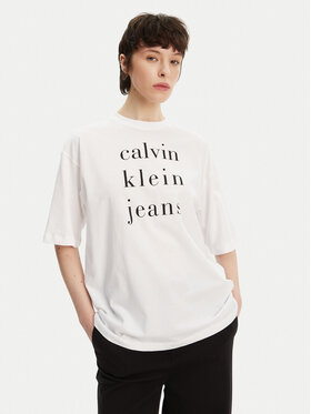 Calvin Klein Jeans Calvin Klein Jeans Majica LV047B827G Bela Relaxed Fit