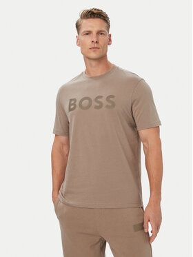 BOSS BOSS Camiseta Structure Logo 50566883 Beis Regular Fit