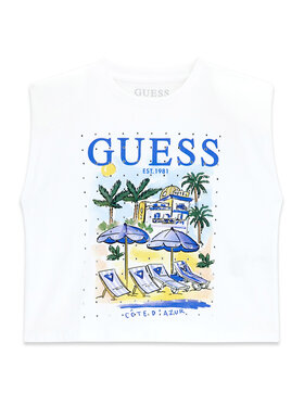 Guess Guess Top J6GI12 K8HM4 Blanco Regular Fit
