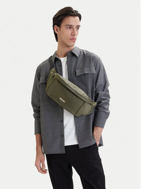 Calvin Klein Torbica za okrog pasu﻿ Calvin Klein Sleek Waistbag Sling LV04D3148G Zelena
