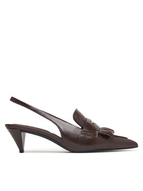 Tommy Hilfiger Laiviņas Tommy Hilfiger Th Penny Bar Pointy Sling Back FW0FW09535 Brūns