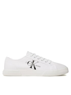 Calvin Klein Jeans Sneakers aus Stoff Calvin Klein Jeans Essential Vulcanized 1 YM0YM00306 Weiß