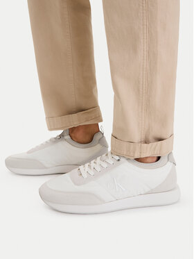 Calvin Klein Sportcipők Calvin Klein Retro Runner Sock Laceup Mix YM0YM01414 Fehér
