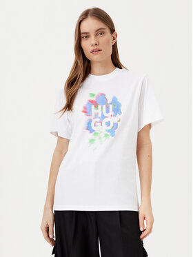 HUGO HUGO Футболка Vintage 50534545 Білий Boxy Fit