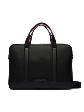 Tommy Hilfiger Τσάντα για laptop Tommy Hilfiger Th Textured Computer Bag AM0AM14726 Μαύρο