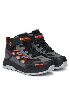Skechers Šnurovacia obuv Skechers S-Lights Waterproof: Storm Blazer - Glow Trail 406381L/BKCC Sivá