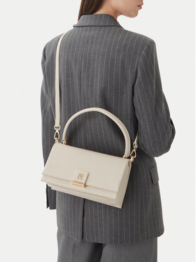 Tommy Hilfiger Дамска чанта Tommy Hilfiger Th Monogram Pebble Grain Crossbody Bag AW0AW17216 Кремав