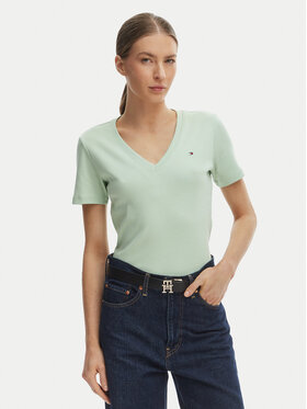 Tommy Hilfiger Tommy Hilfiger Camiseta New Cody WW0WW40584 Verde Slim Fit