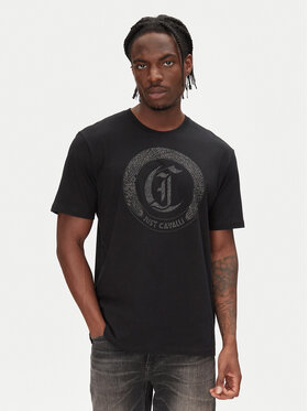 Just Cavalli Just Cavalli Футболка 78OAHE22 Чорний Regular Fit