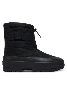 Calvin Klein Μπότες Χιονιού Calvin Klein Vulc Flatform Snowboot Nyl Aop HW0HW03437 Μαύρο