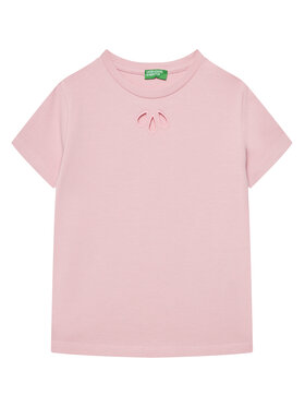 United Colors Of Benetton United Colors Of Benetton Футболка 3P4ZC10O0 Рожевий Slim Fit