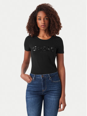 Guess Guess T-shirt W5GI17 J1314 Crna Slim Fit