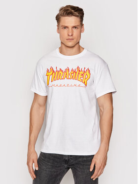 Thrasher Thrasher Póló Flame Fehér Regular Fit