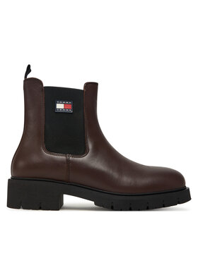 Tommy Jeans Klassische Stiefeletten Tommy Jeans Tjw Chelsea Leather Boot EN0EN02825 Braun