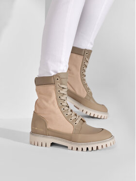 Tommy Hilfiger Schnürstiefeletten Tommy Hilfiger Th Casual Lace Up Boot FW0FW06549 Beige
