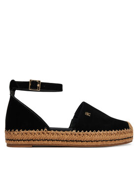 Tommy Hilfiger Espadrilles Tommy Hilfiger Th Platform Espad Suede Strap FW0FW09144 Fekete