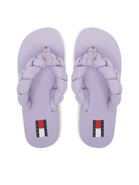 Tommy Jeans Čības uz pirksta Tommy Jeans Braided Thong Beach Sandal EN0EN02877 Violets