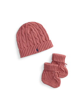 Polo Ralph Lauren Set de gorro y calcetines Polo Ralph Lauren 320P01426507 Rosa oscuro