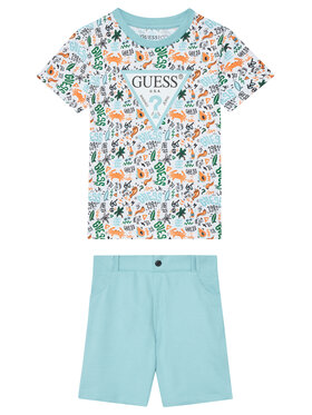Guess Guess Набір футболка і спортивні шорти N6GG00 K8HM4 Голубий Regular Fit