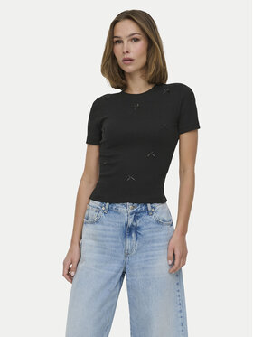 ONLY ONLY Camiseta Femke 15369336 Negro Slim Fit