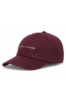 Tommy Hilfiger Kapa s šiltom Tommy Hilfiger Th Foundation Hct 6 Panel Cap AM0AM14045 Bordo rdeča