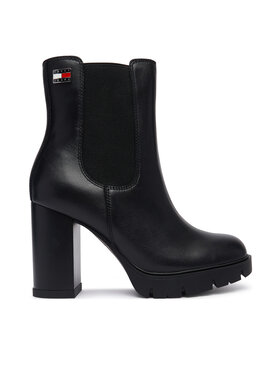 Tommy Jeans Aulinukai Tommy Jeans Tjw Chelsea High Heel Boots EN0EN03112 Juoda