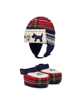 Polo Ralph Lauren Set căciulă și șosete Polo Ralph Lauren Holiday Hat Boot Set 320B29055001 Bleumarin