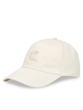 Calvin Klein Kepurė su snapeliu Calvin Klein Monogram Shine Embroidery Cap LV04F5044G Balta