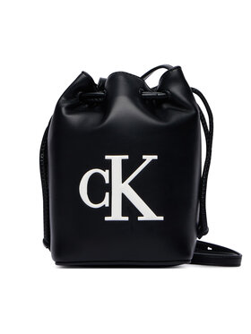 Calvin Klein Geantă Calvin Klein Bold Ck Mini Bucket Crossbody LV04F3870G Negru