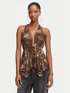Juicy Couture Juicy Couture Blusa JCWCT226340 Marrone Slim Fit