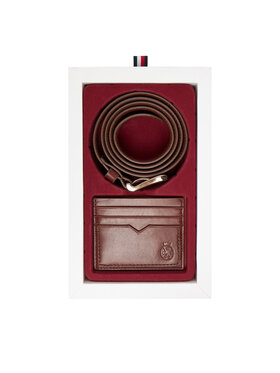 Tommy Hilfiger Geschenkset Tommy Hilfiger Th Crest Belt And Cc Holder AM0AM13934 Braun