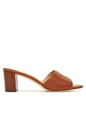 LAUREN RALPH LAUREN Чехли LAUREN RALPH LAUREN Everley Block-Heel 802974364002 Кафяв