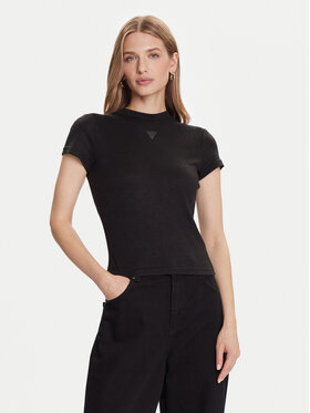 Guess Guess Футболка W5BP07 KCGM2 Чорний Slim Fit