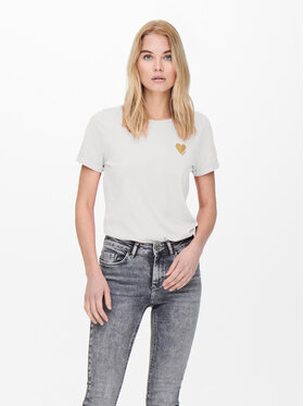 ONLY ONLY Футболка Kita 15244714 Білий Regular Fit