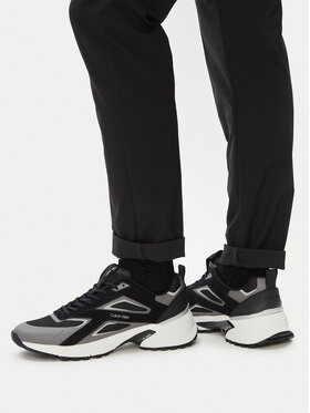 Calvin Klein Tenisice Calvin Klein Hike Runner Ck Stripe Mix Ny-Su HM0HM02220 Crna