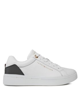 Tommy Hilfiger Sneakersy Tommy Hilfiger Elevated Essential Court Sneaker FW0FW07635 Biela