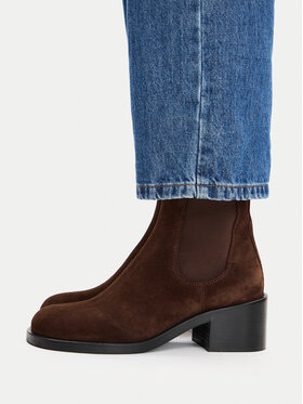 GINO ROSSI Polokozačky GINO ROSSI EO-735-26 Tmavě hnědá