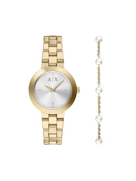 Armani Exchange Conjunto de reloj y pulsera Armani Exchange Jackie  AX7185SET Oro