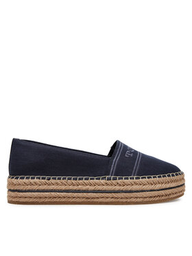 Tommy Hilfiger Espadrilky Tommy Hilfiger Denim Platform Espadrille FW0FW08543 Tmavomodrá