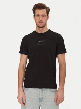Calvin Klein Calvin Klein Majica Editorial Logo K10K114172 Črna Regular Fit