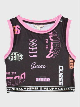 Guess Guess Felső J3RI02 MC01P Fekete Slim Fit