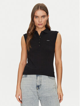 Guess Jeans Guess Jeans Поло W5GP24 KCYR1 Чорний Regular Fit