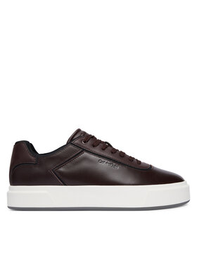 Calvin Klein Superge Calvin Klein Basket Cups Oxf Lth-Neo HM0HM02204 Temno rjava